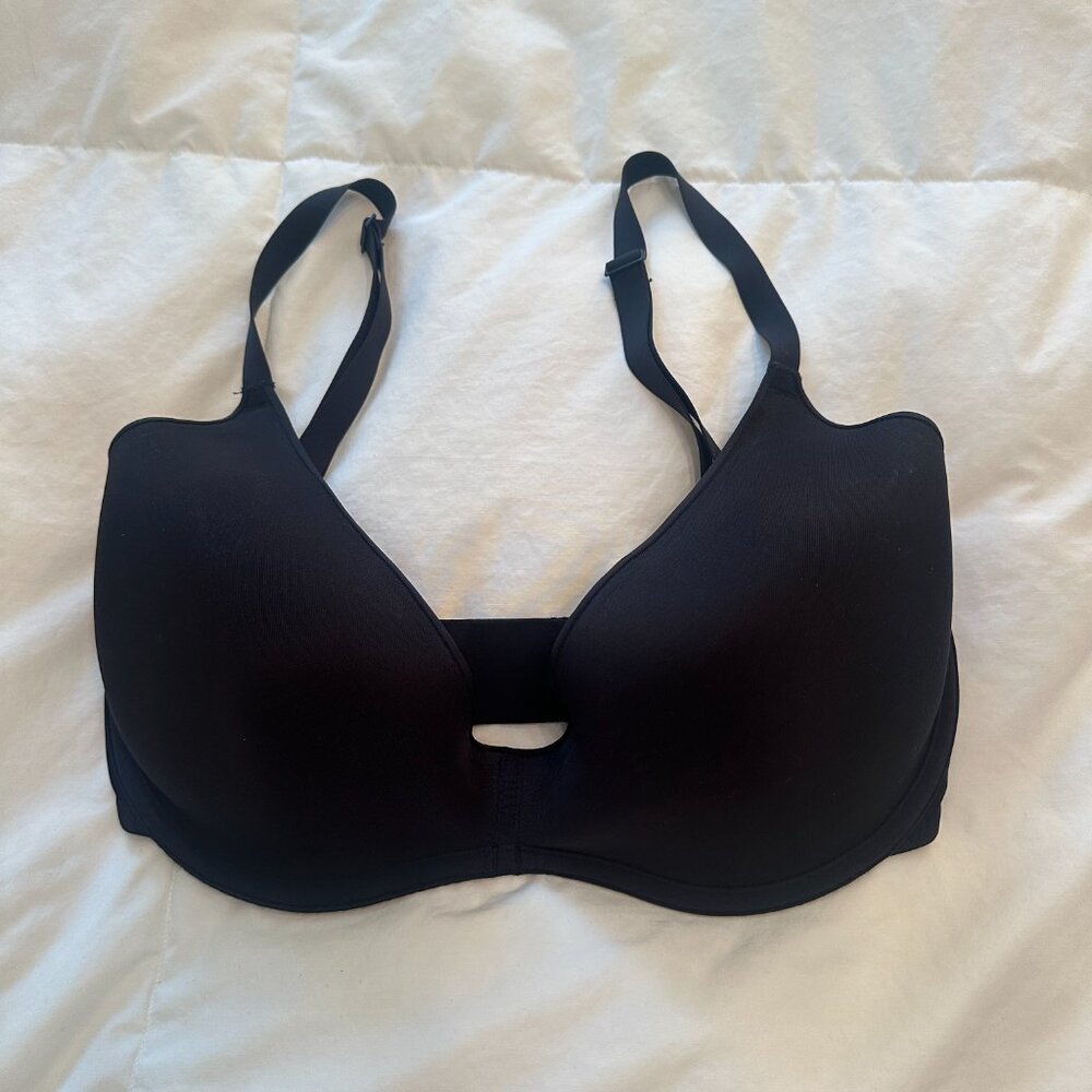 SKIMS Fits Everybody Unlined Demi Bra Black 34DDD